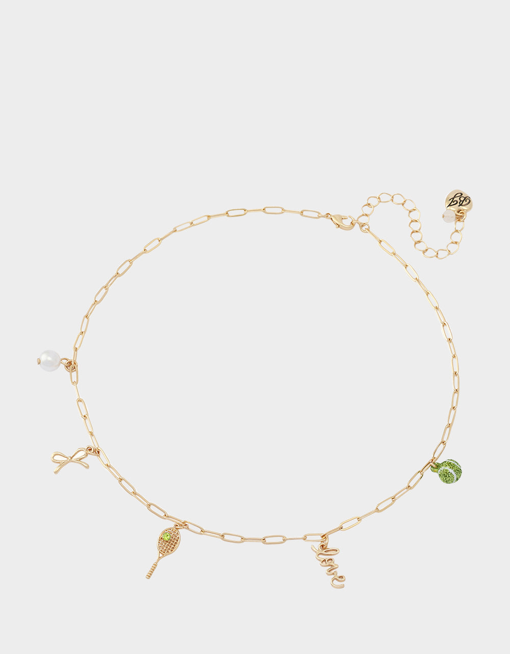 TENNIS RACQUET FRONTAL NECKLACE GREEN - Image 2