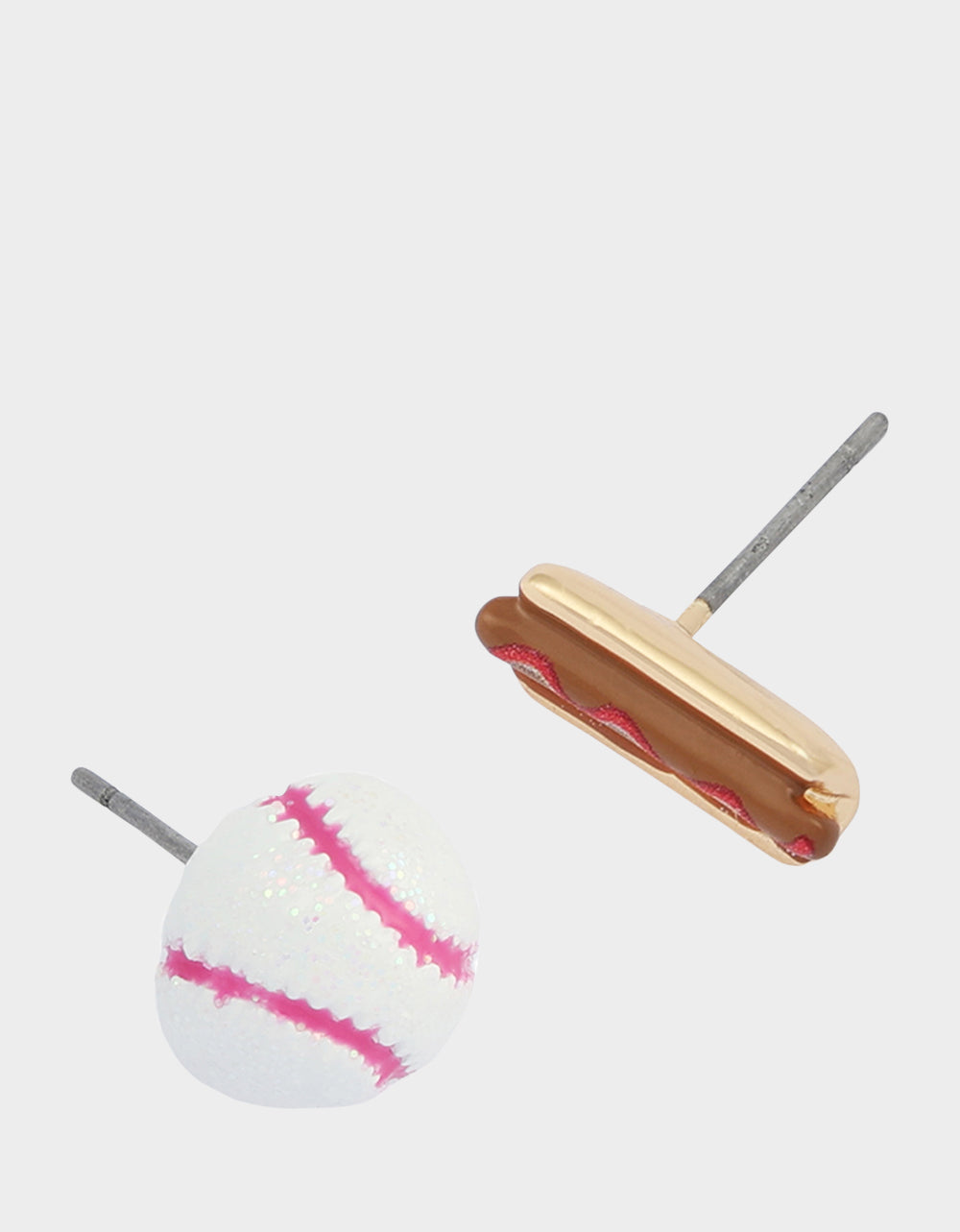 MISMATCH HOTDOG BASEBALL STUDS WHITE - Image 3
