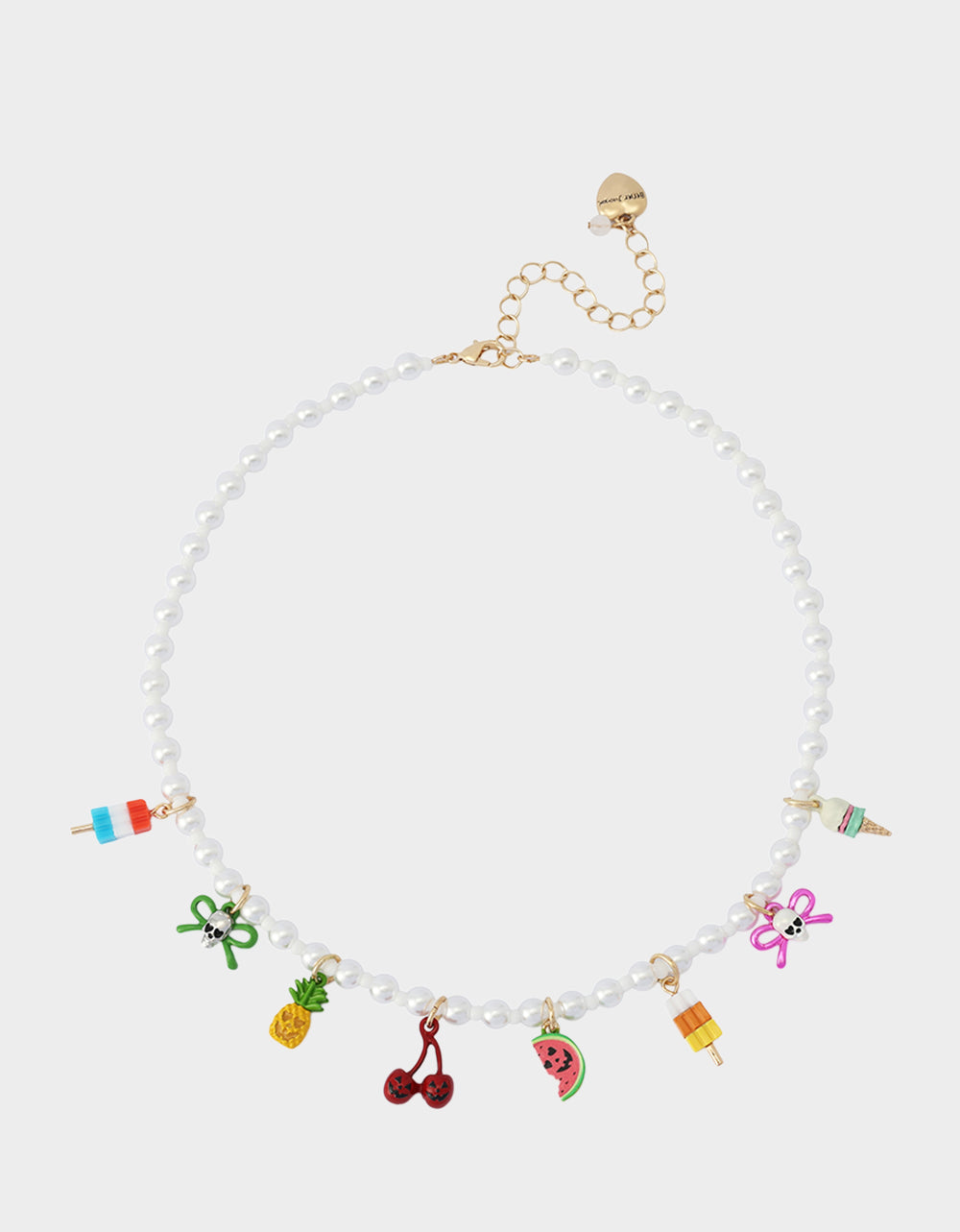 SUMMERWEEN CHARM FRONTAL NECKALCE PEARL