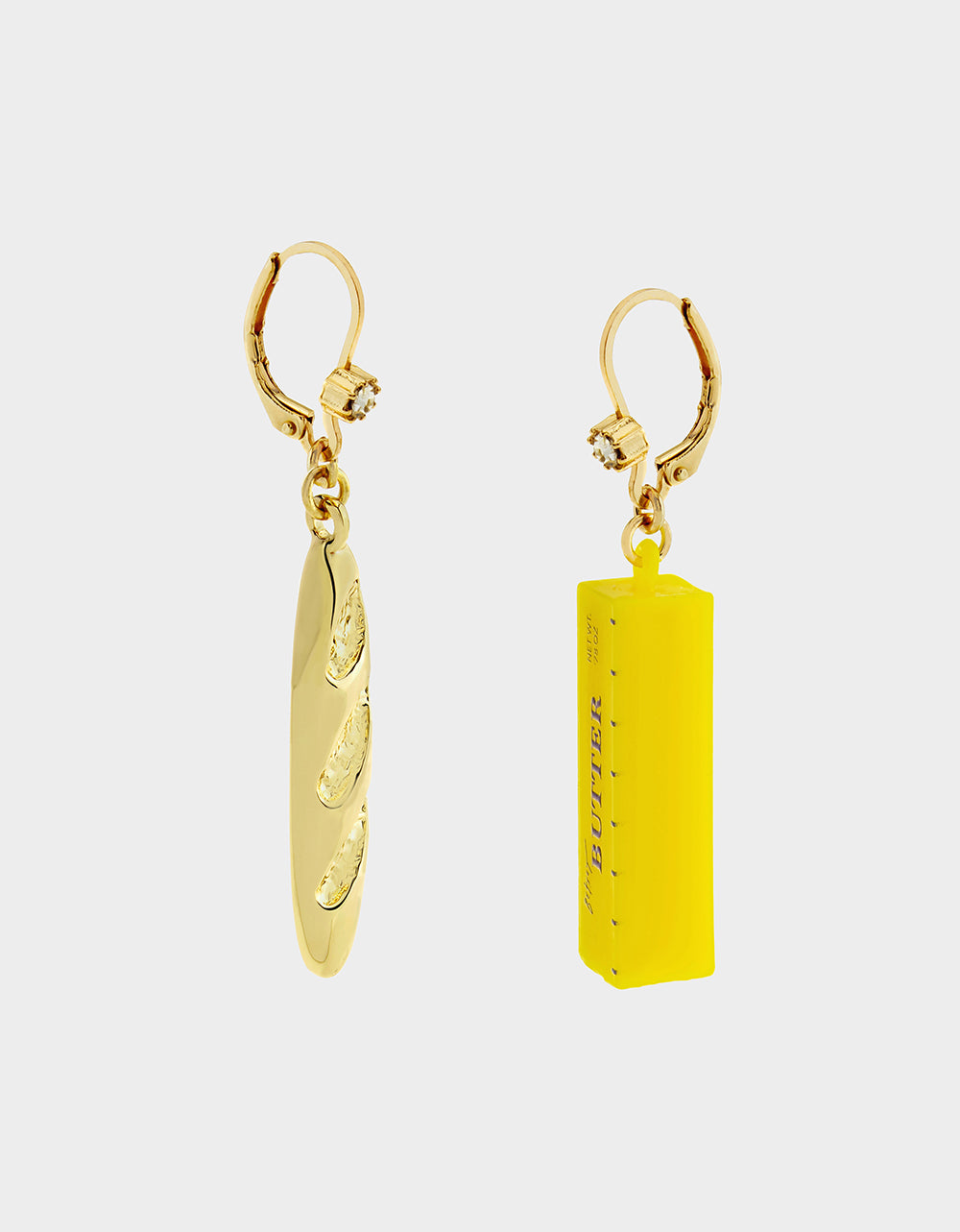 MISMATCH BREAD N BUTTER EARRINGS YELLOW - Image 3
