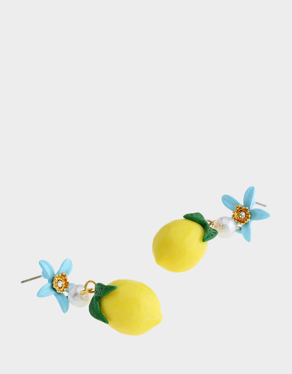 FLOWER LEMON DOUBLE DROP EARRINGS YELLOW - Image 3