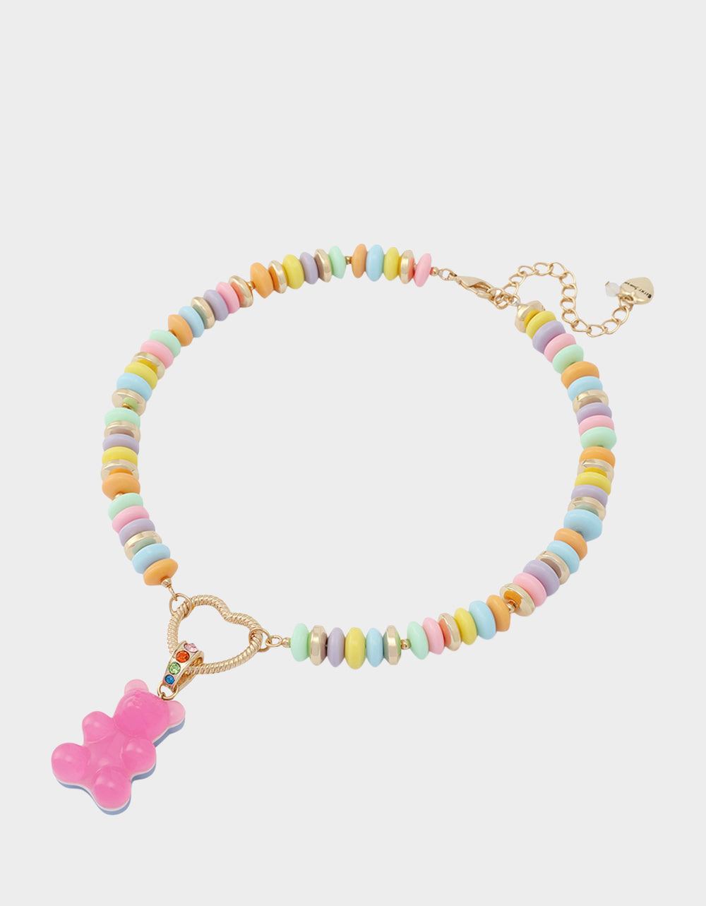 GUMMY BEAR SHORT PENDANT NECKLACE PINK - Image 3