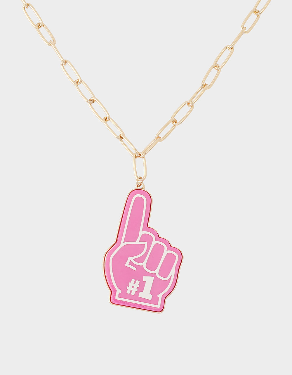 NUMBER ONE LONG PENDANT NECKLACE PINK - Image 2
