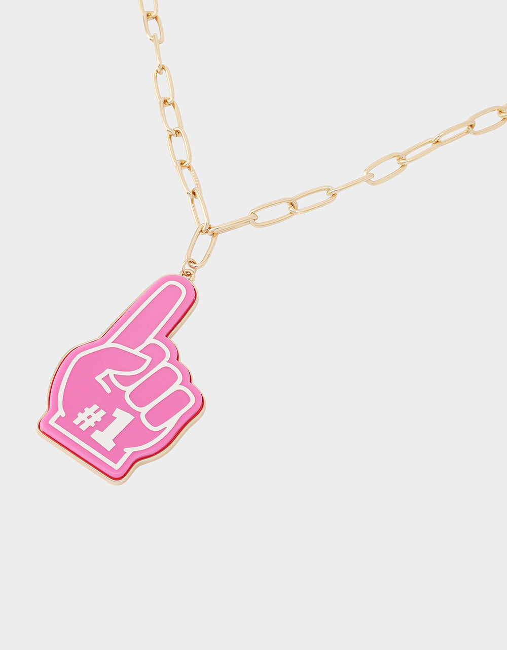 NUMBER ONE LONG PENDANT NECKLACE PINK - Image 3