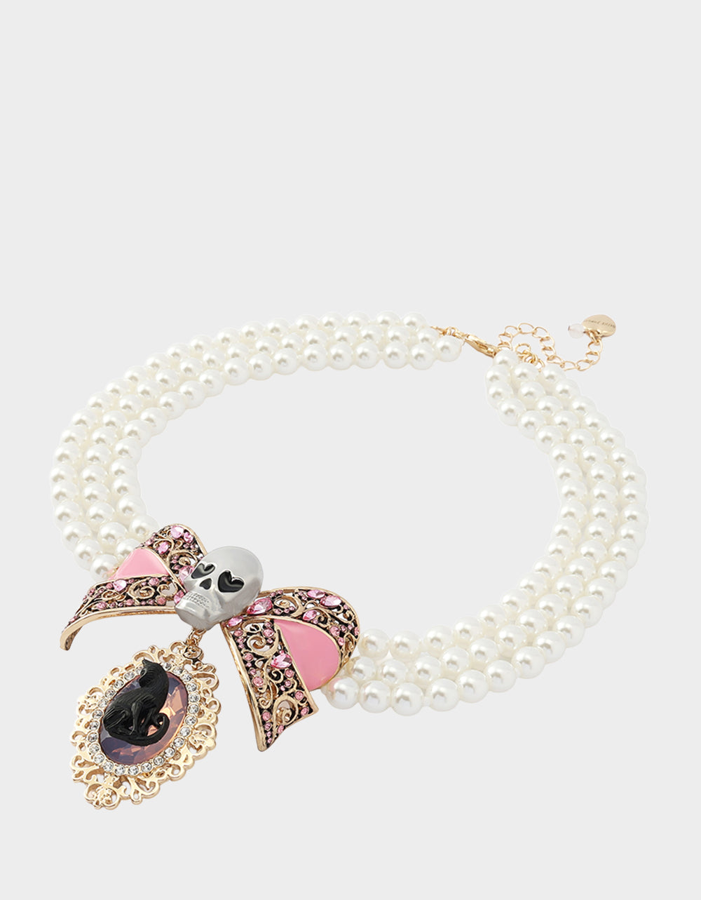 BLACK CAT TORSADE NECKLACE PEARL - Image 5
