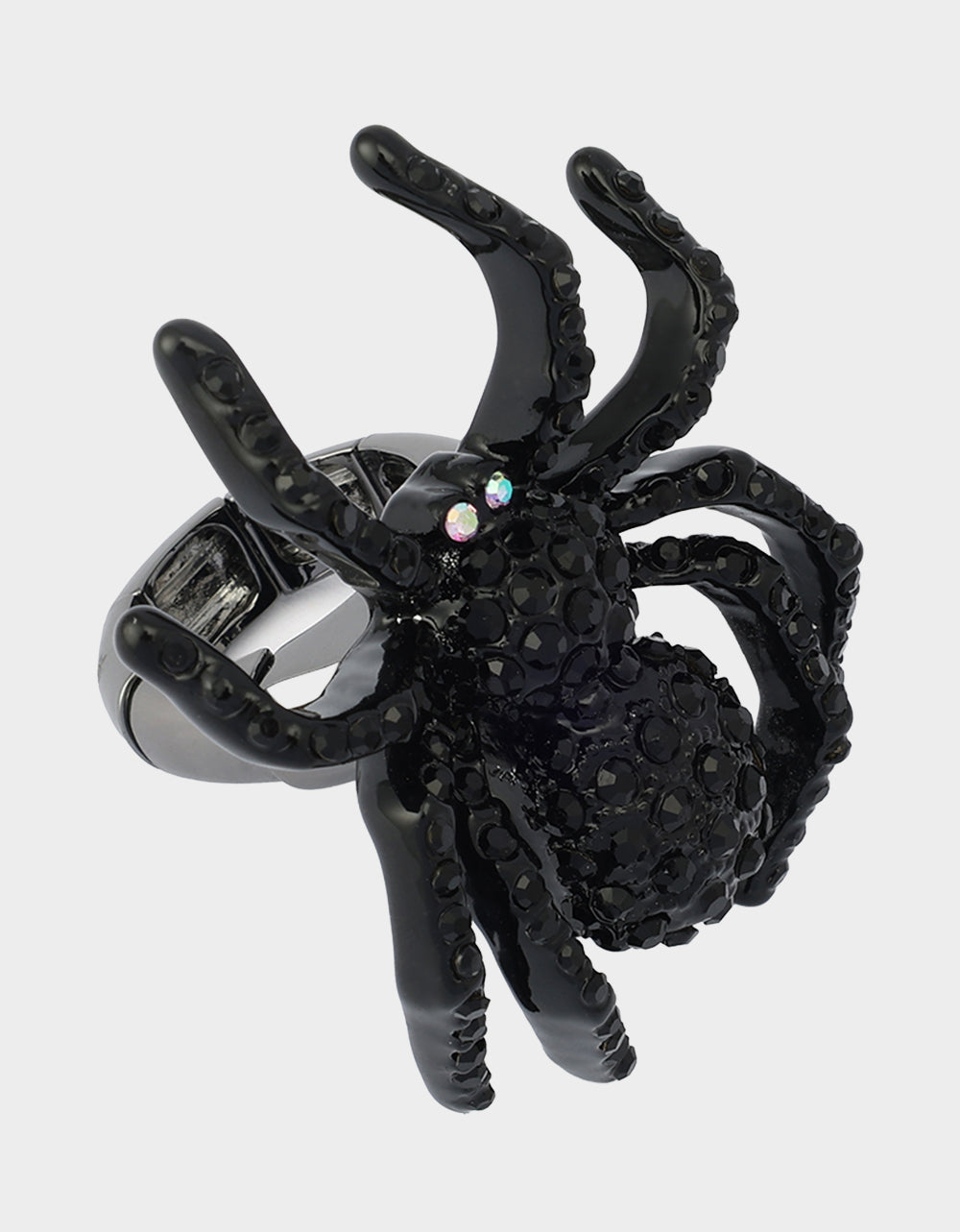 SPIDER COCKTAIL RING BLACK - Image 3