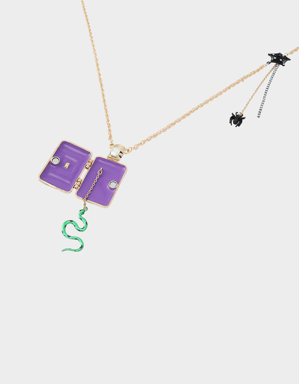POISON LONG PENDANT NECKLACE BLACK - Image 6