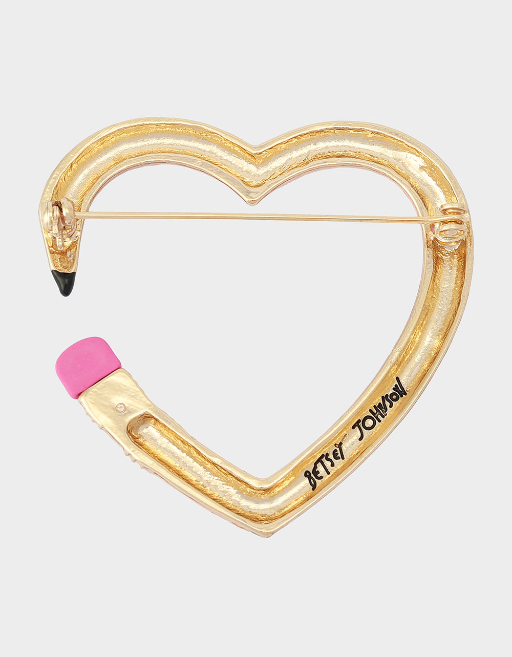 HEART PENCIL BROOCH PINK - Image 4