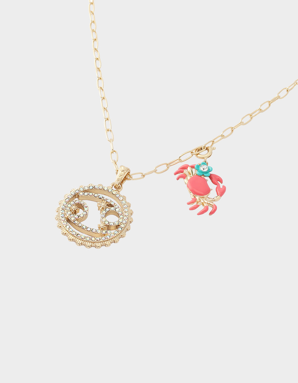 CANCER CHARM PENDANT CORAL - Image 2