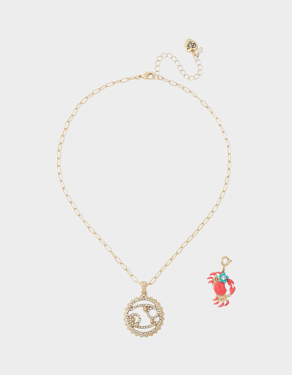 CANCER CHARM PENDANT CORAL - Image 6