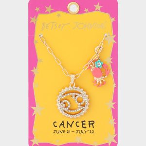 CANCER CHARM PENDANT CORAL