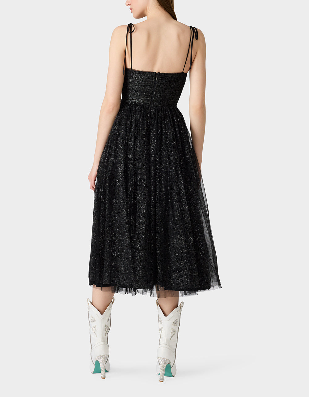GLITTER TULLE MULTI BLACK - Image 7