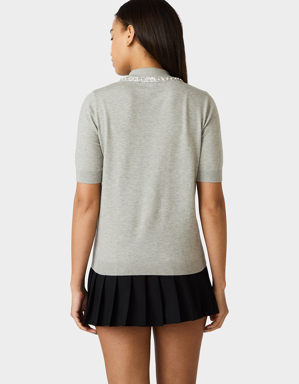 POLISHED IN PEARLS POLO HEATHER GREY - Image 4