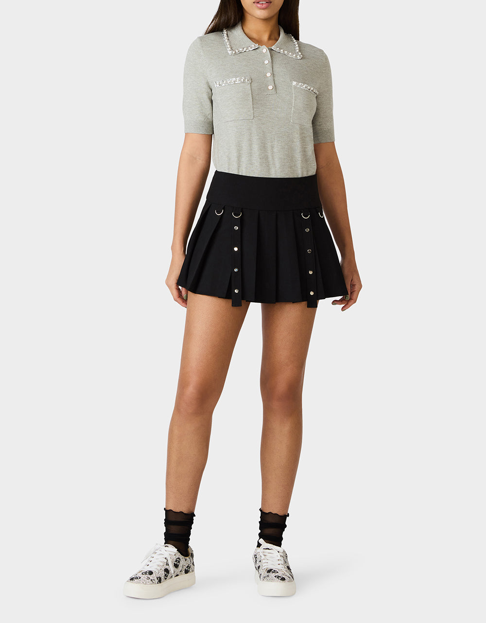 POLISHED IN PEARLS POLO HEATHER GREY - Image 7