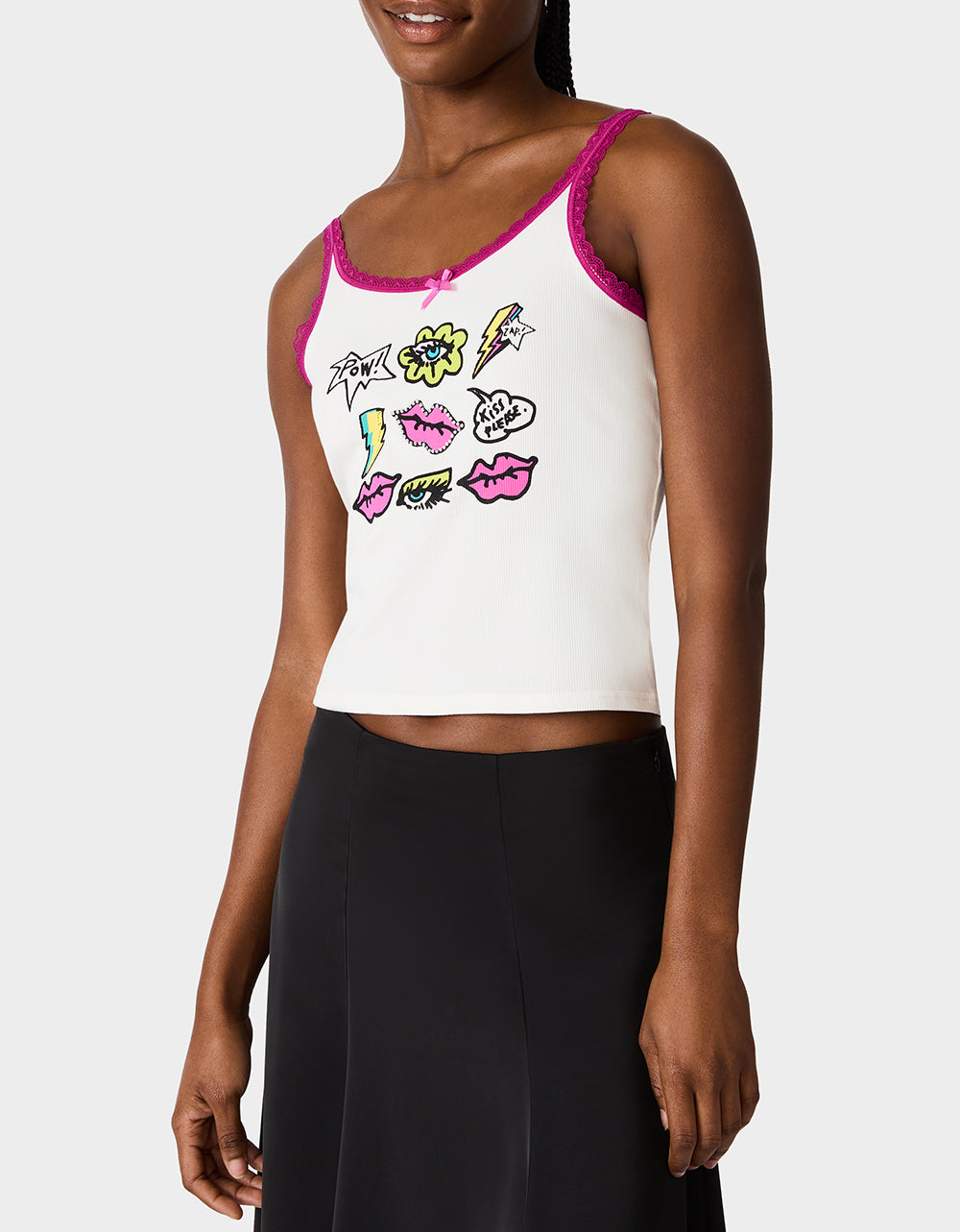 BETSEY ICON CLUSTER TANK WHITE - Image 5