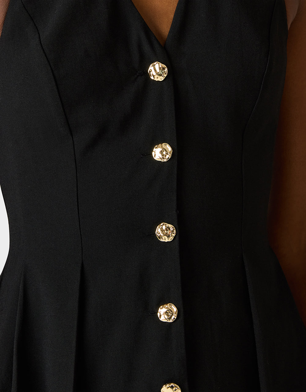 BUTTERCUP BUTTON TOP BLACK - Image 6