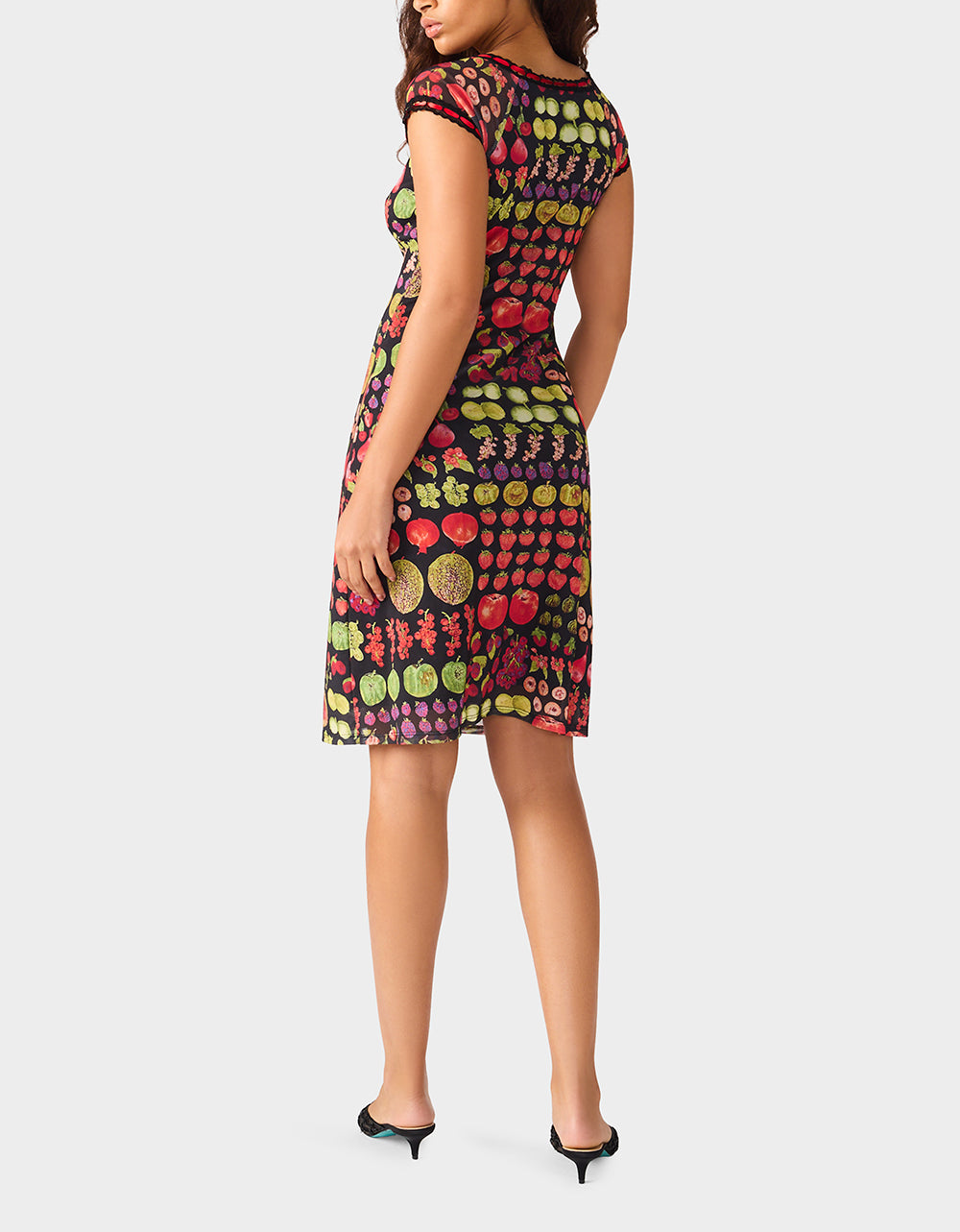 BETSEY'S FRUIT DRESS BLACK MULTI - Image 7