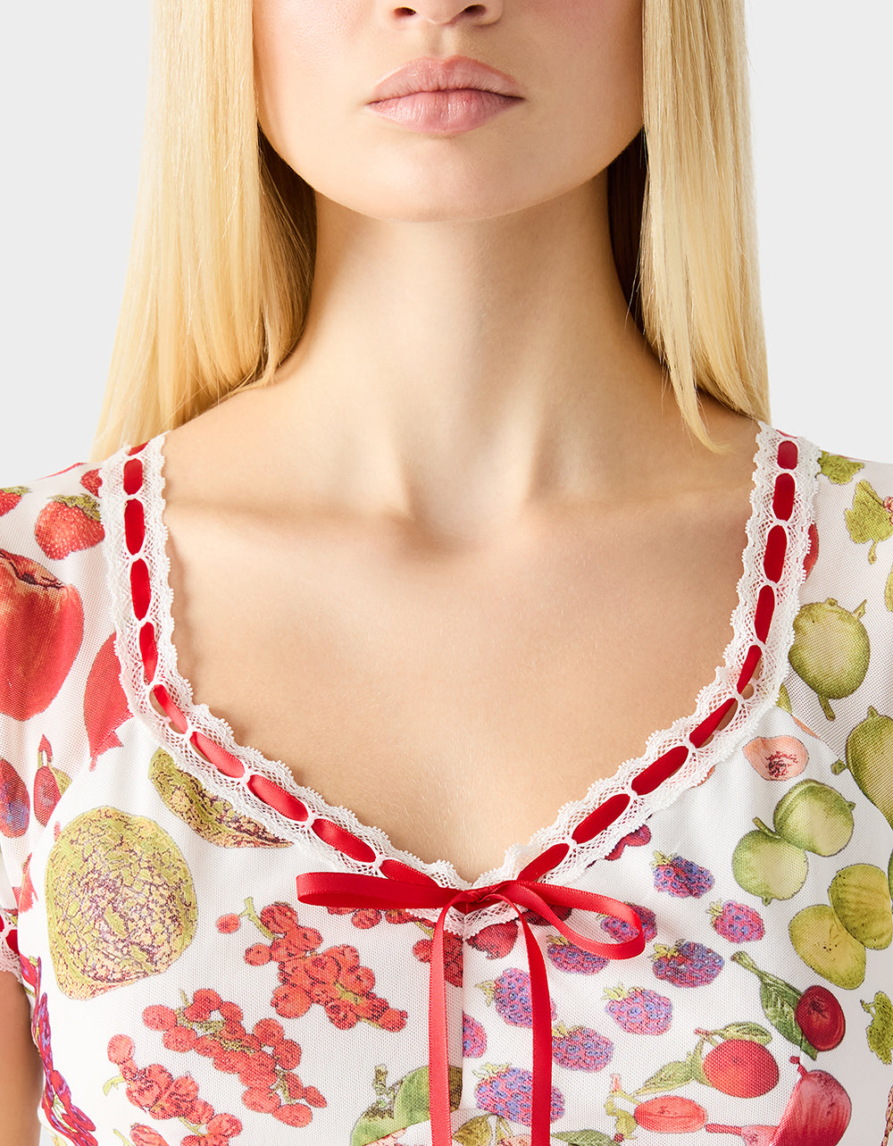 BETSEY'S FRUIT DRESS WHITE MULTI - Image 5