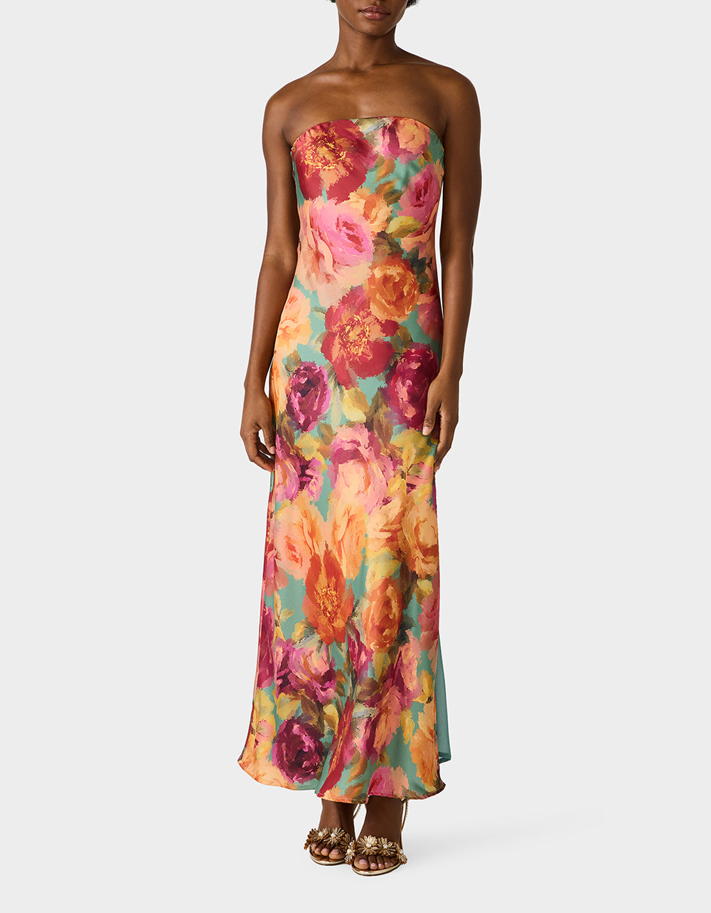 FLORA GOWN GREEN DITSY FLORAL