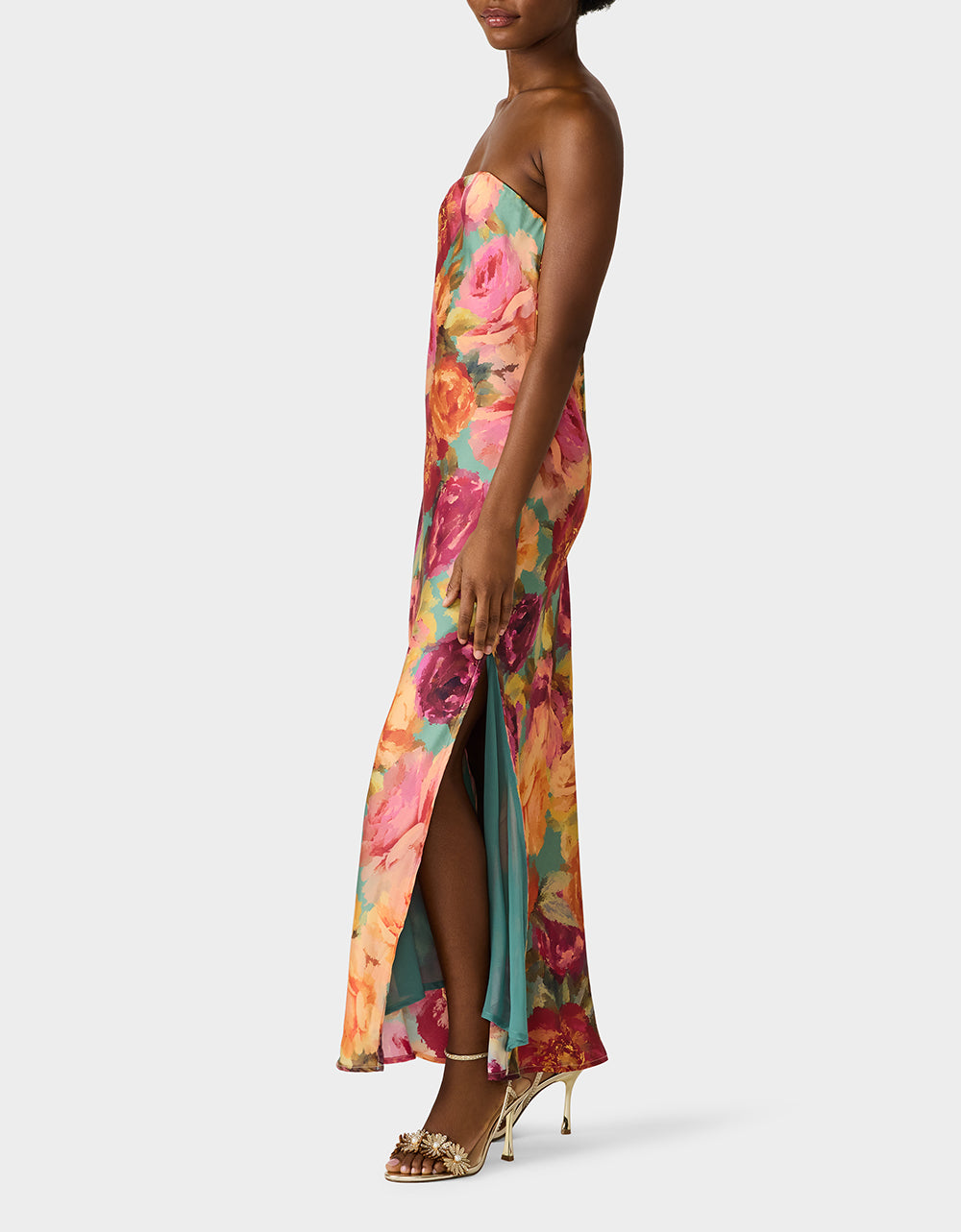 FLORA GOWN GREEN DITSY FLORAL - Image 4