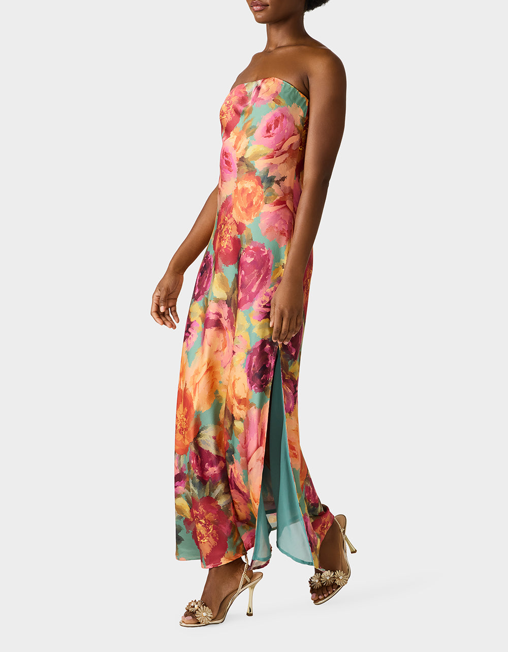 FLORA GOWN GREEN DITSY FLORAL - Image 5