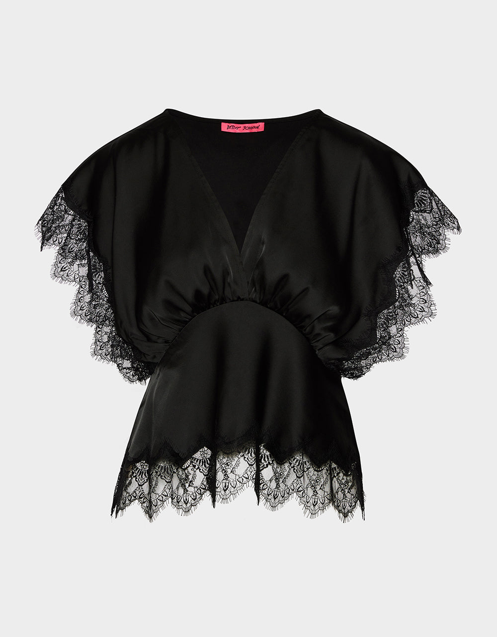 LACE LINES TOP BLACK - Image 2