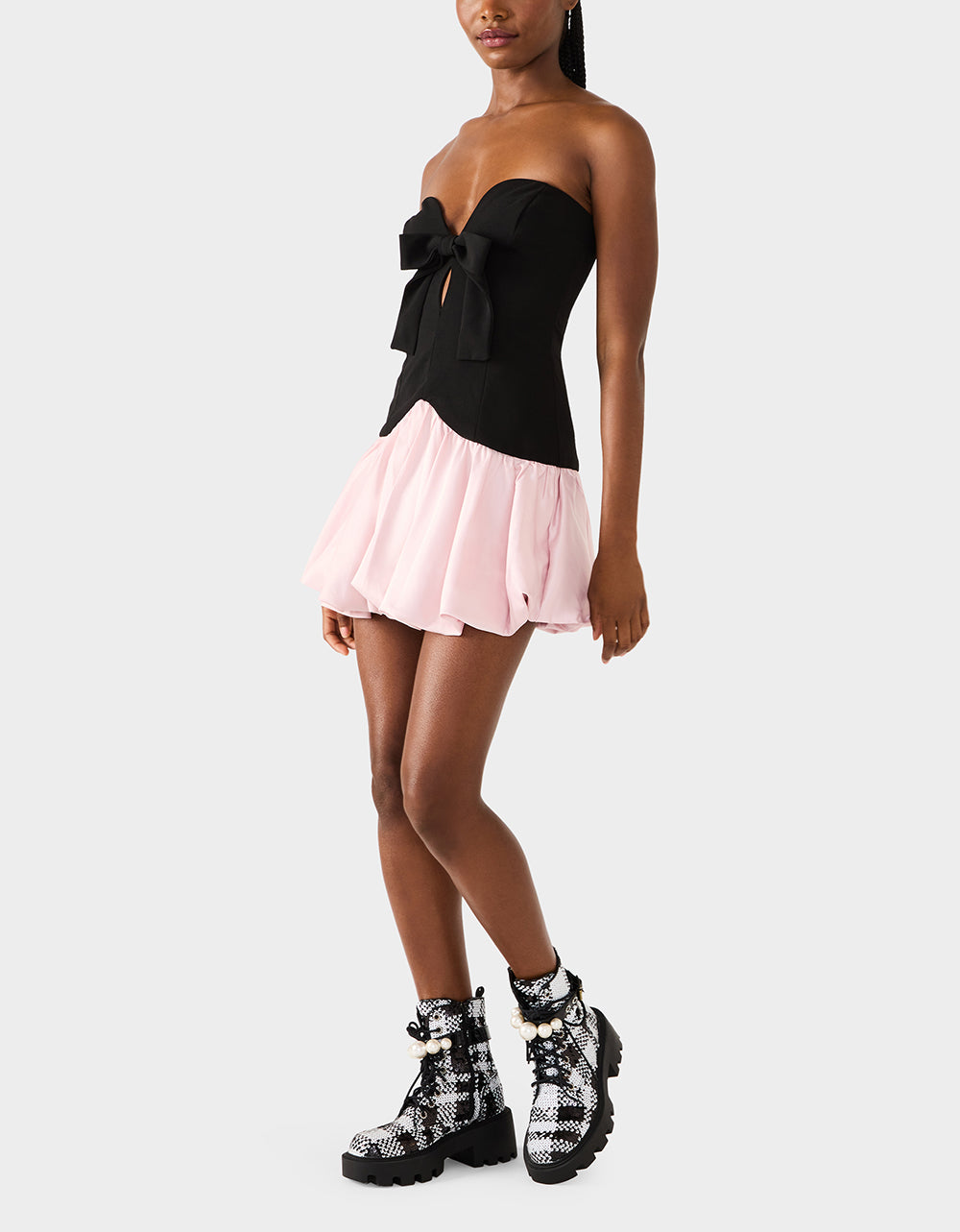 BETSEY'S BOW DRESS BLACK MULTI - Image 5