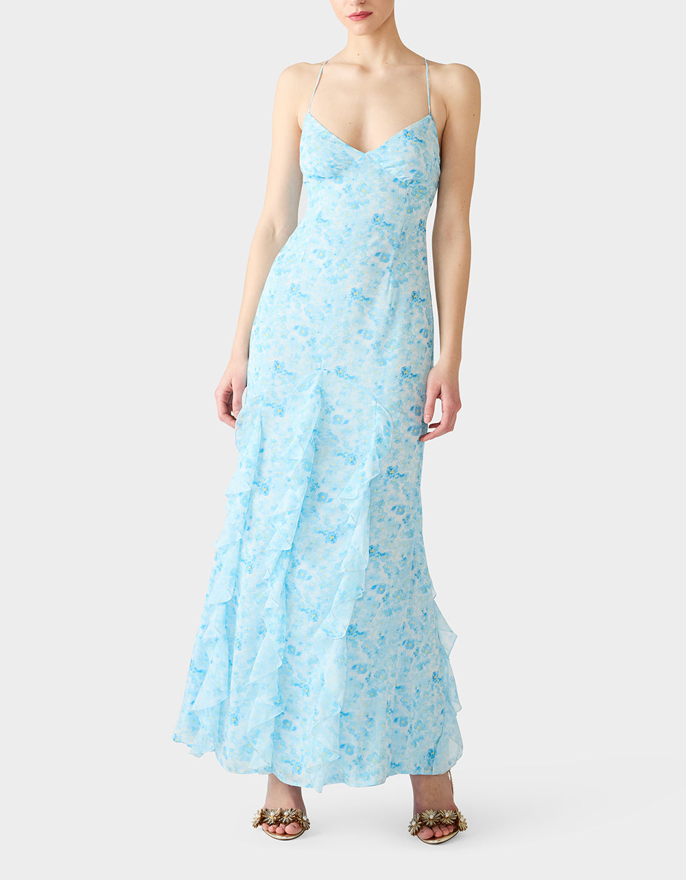 PETAL BREEZE MAXI DRESS BLUE - Image 5