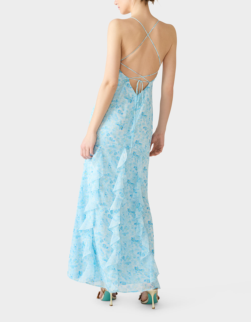 PETAL BREEZE MAXI DRESS BLUE - Image 7