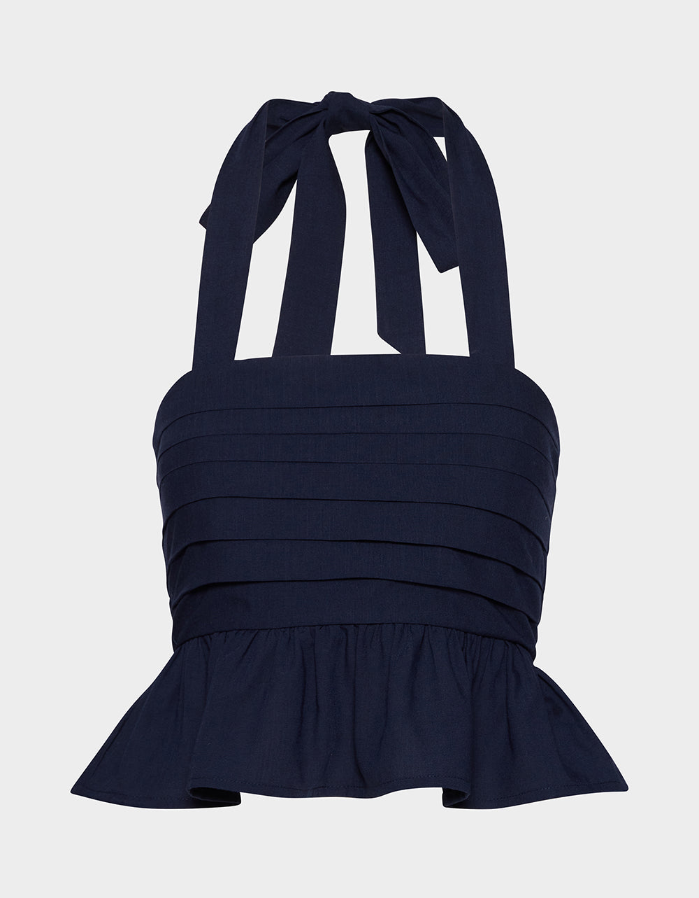 AHOY PEPLUM TOP NAVY - Image 2