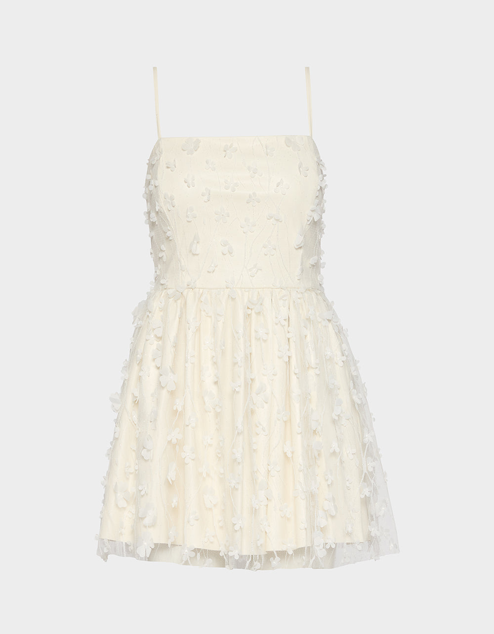 PLEATHER FLORAL MINI OFF WHITE - Image 2