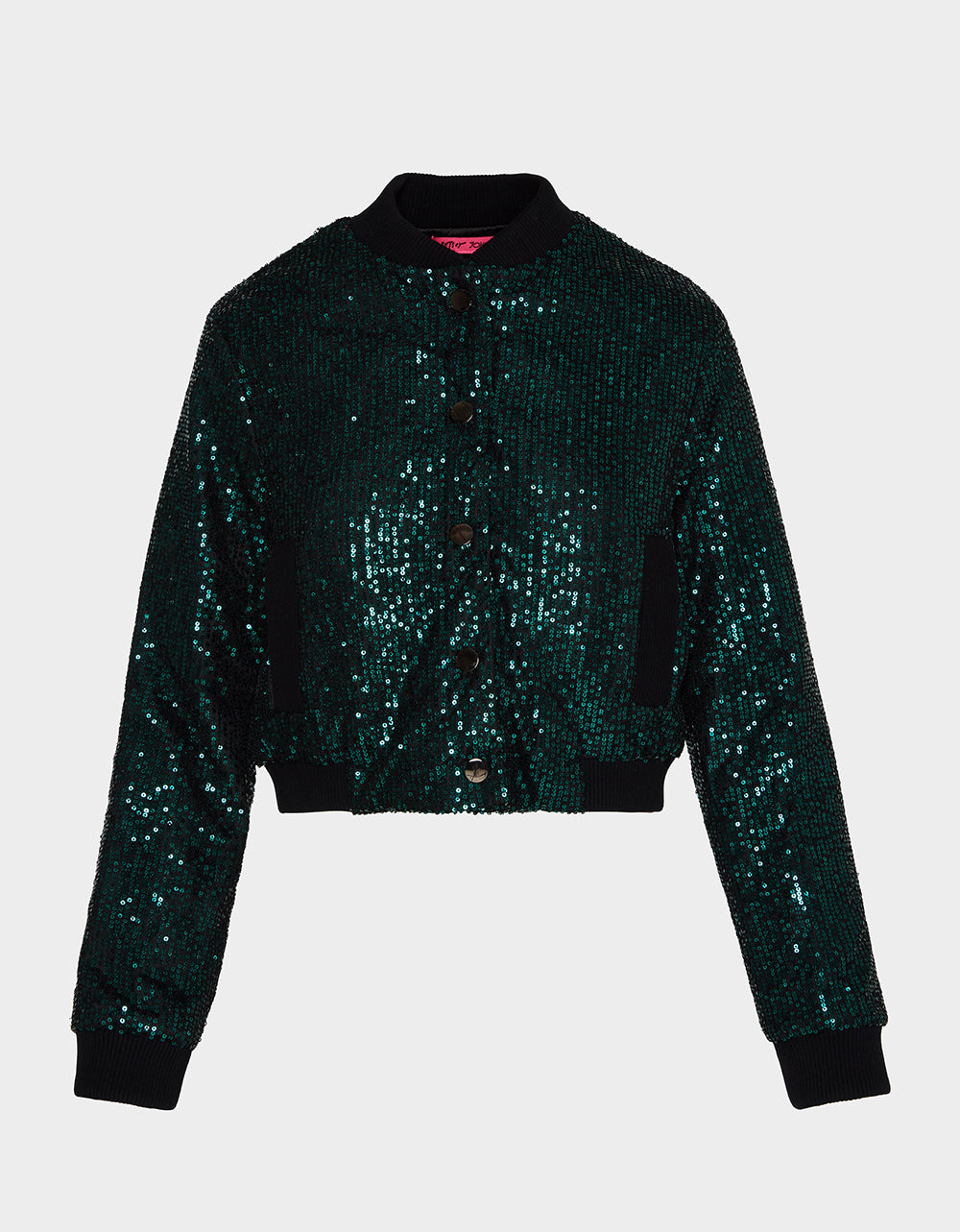 GLITTERATI BOMBER JACKET EMERALD GREEN - Image 2