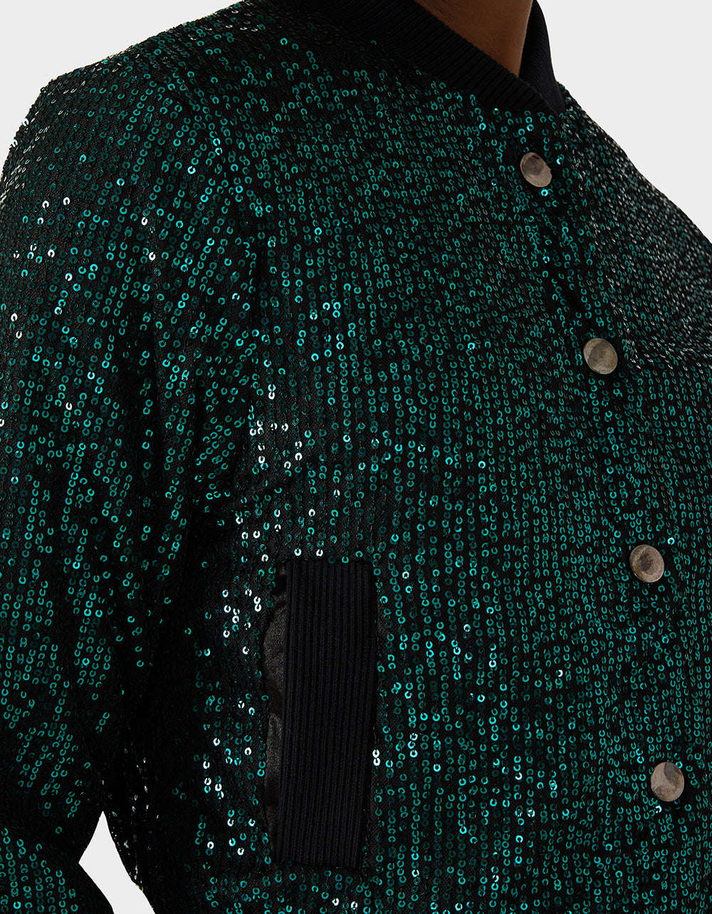 GLITTERATI BOMBER JACKET EMERALD GREEN - Image 7
