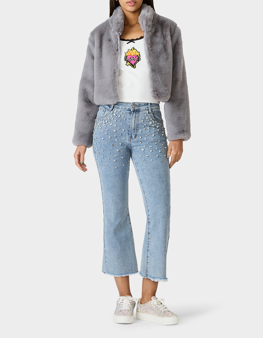 MISTY LUXE FAUX FUR GREY - Image 3