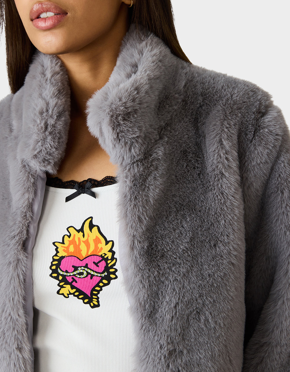 MISTY LUXE FAUX FUR GREY - Image 5