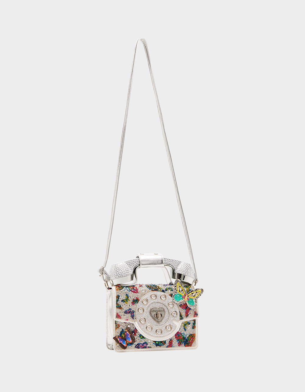 KITSCH BUTTERFLY PHONE BAG SILVER/MULTI - Image 2