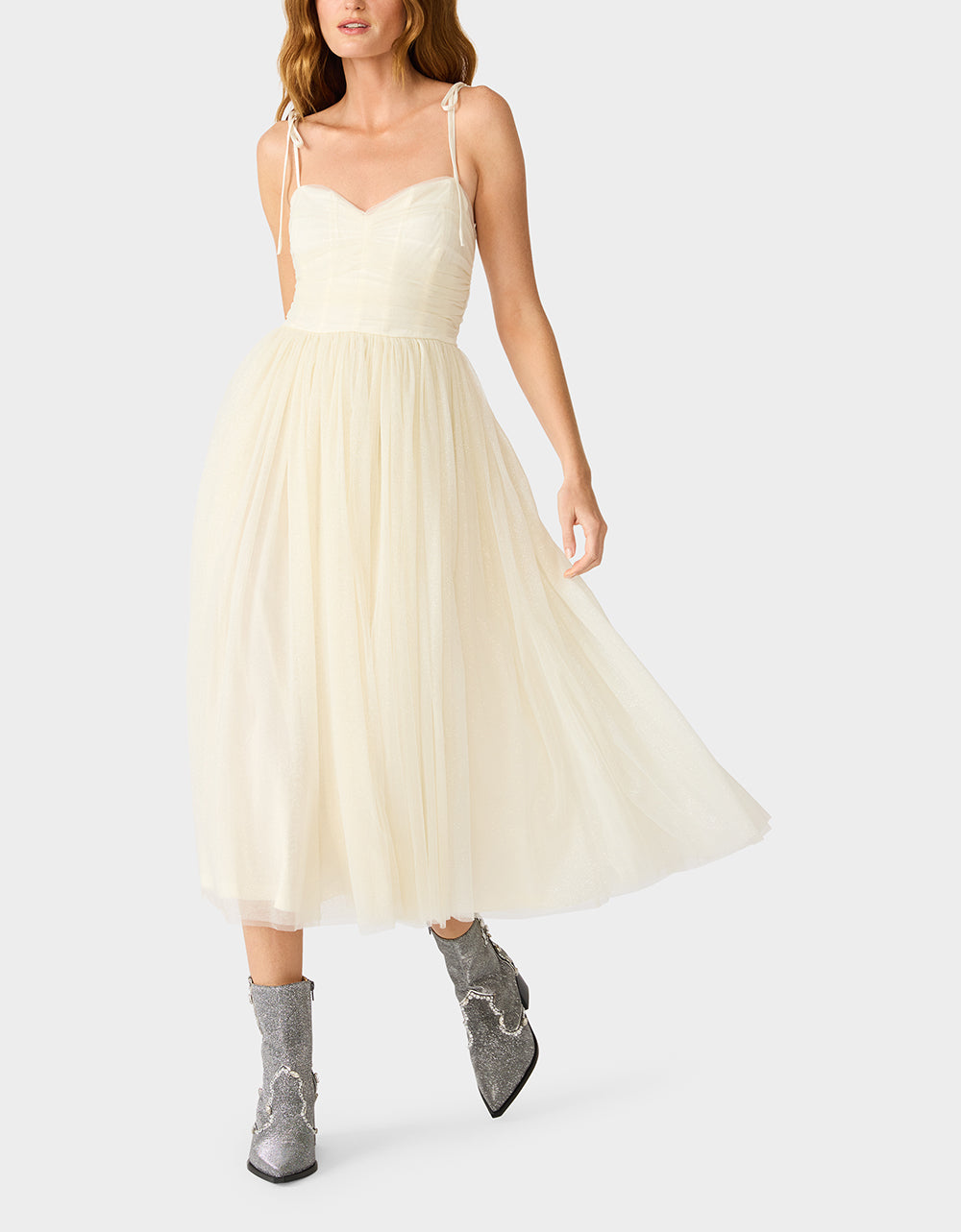 GLITTER TULLE MULTI IVORY - Image 3