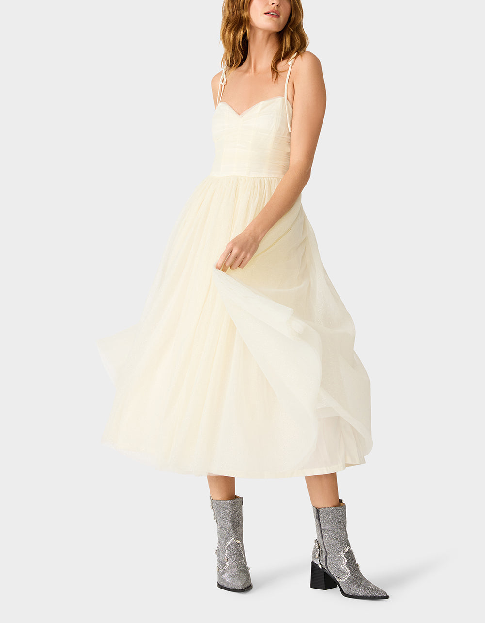 GLITTER TULLE MULTI IVORY - Image 6