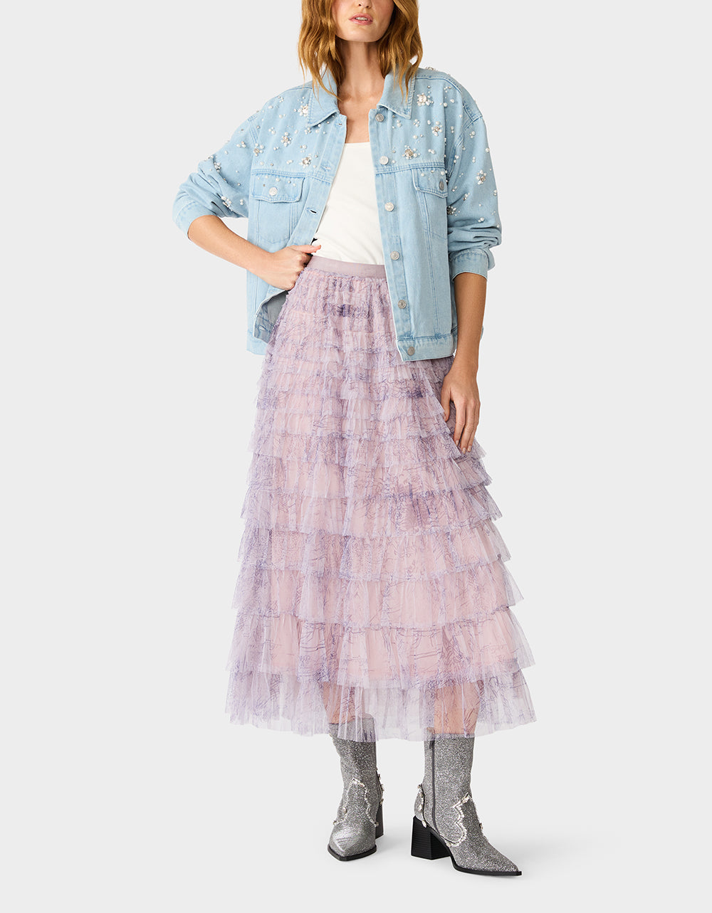 LOVELY LAYERS SKIRT LIGHT PURPLE - Image 4