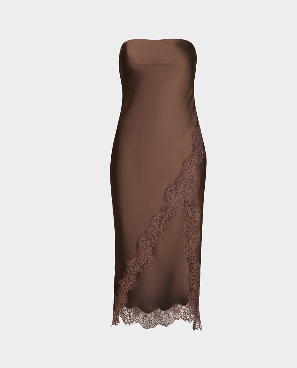 LACE AFFAIR DRESS BROWN - Image 2
