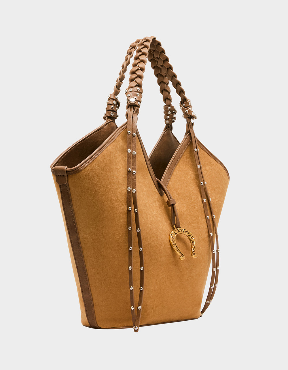 SUEDE TULIP TOTE TAN - Image 2