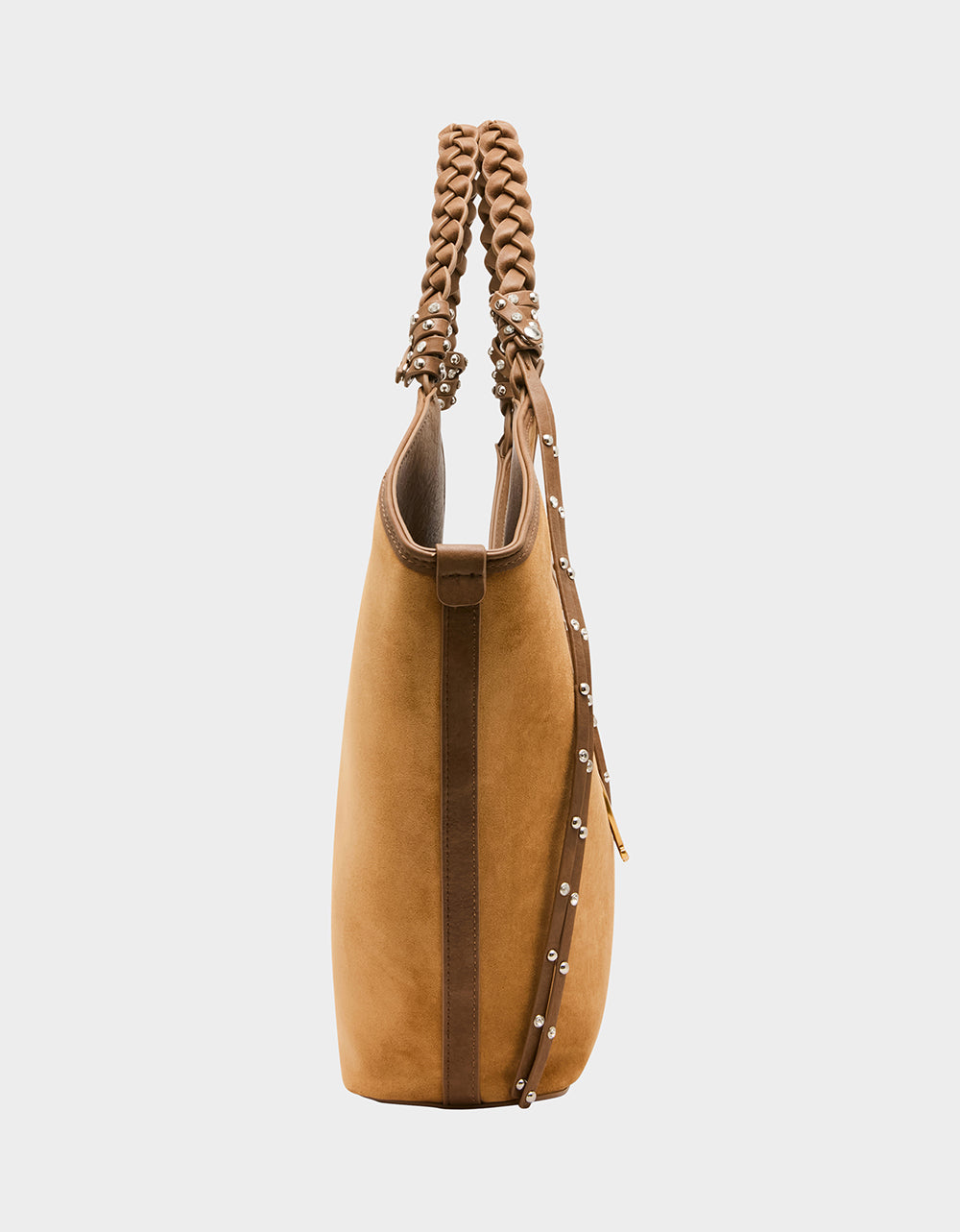 SUEDE TULIP TOTE TAN - Image 3