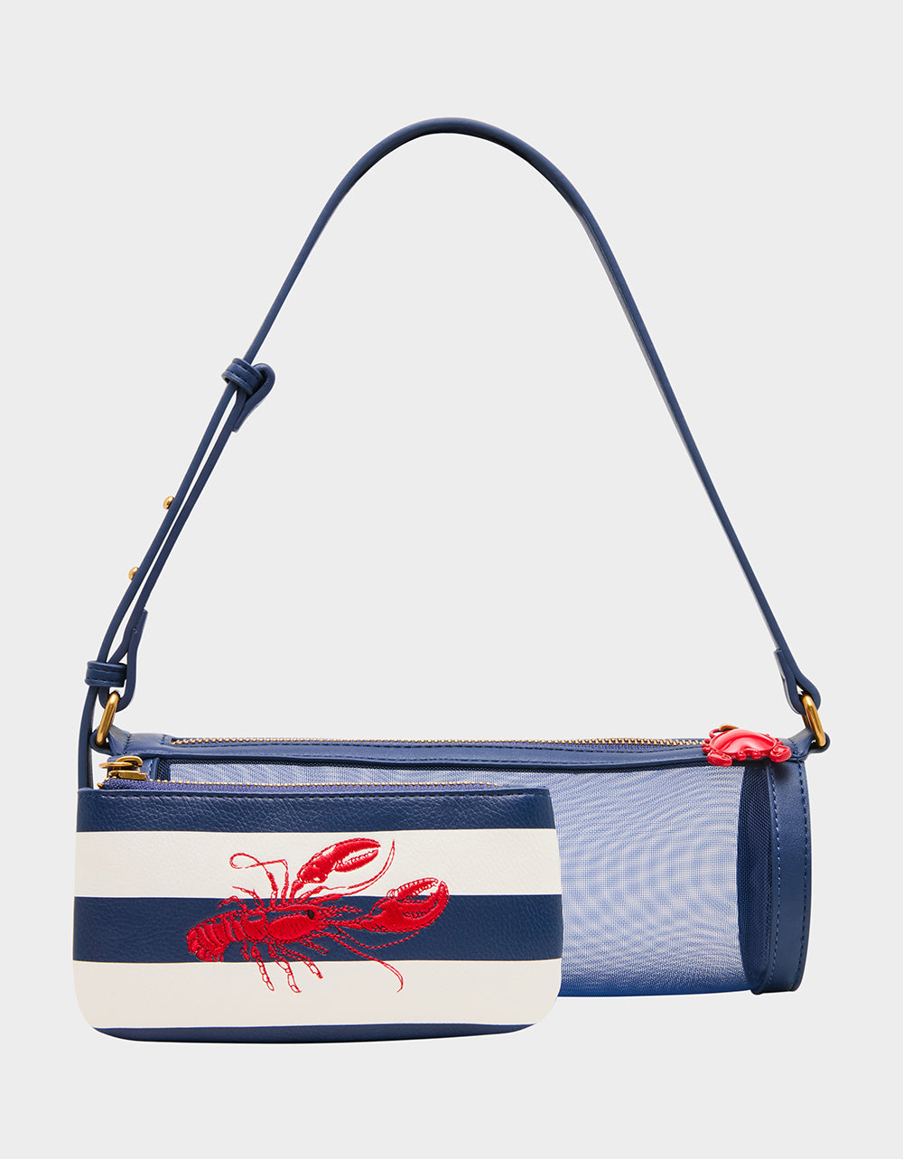 PINCH MOI SMALL MESH BARREL NAVY