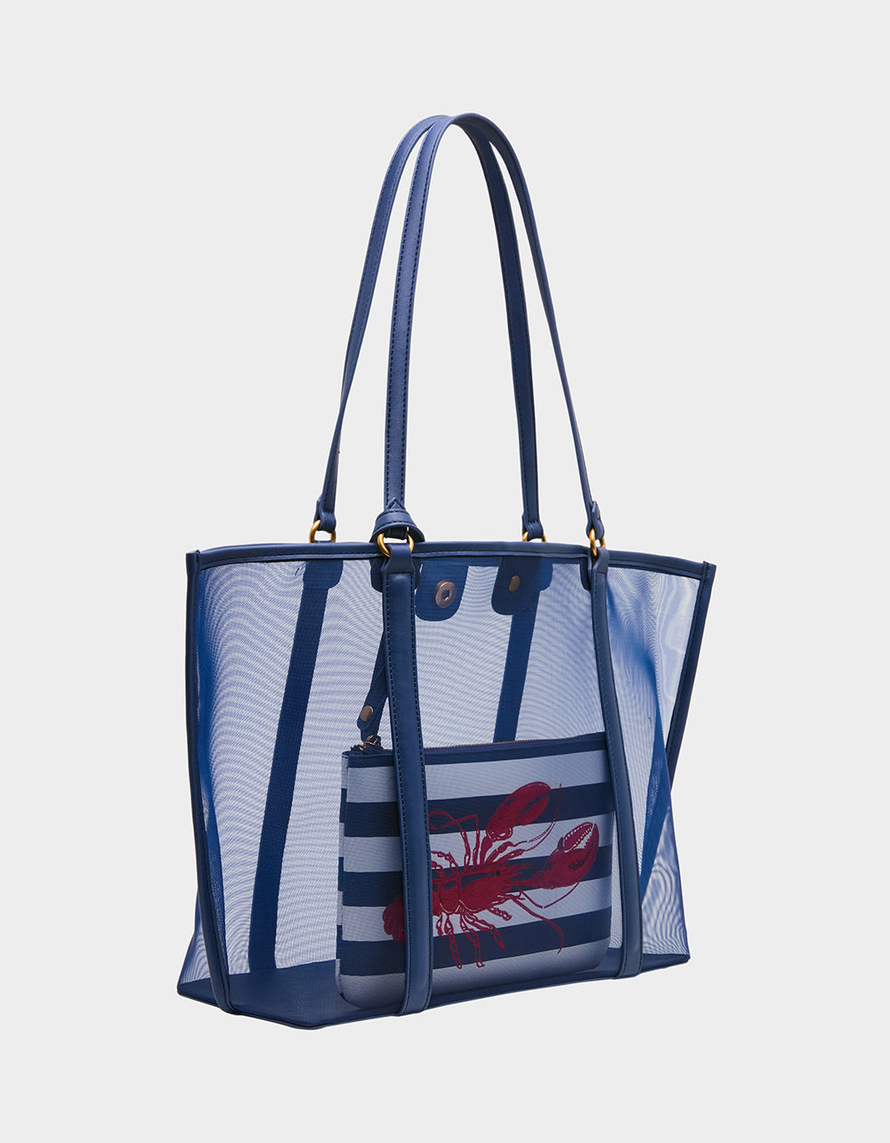 HOTTER THAN BUTTER MESH TOTE W NAVY - Image 5