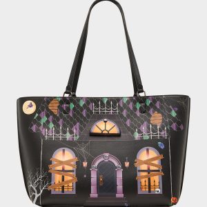 BOO & BREAKFAST TOTE BLACK/MULTI