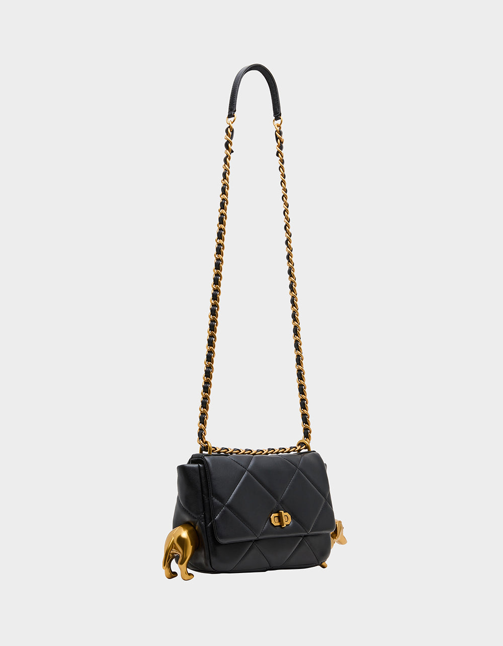 DACHSHUND METAL FLAP BAG BLACK - Image 2
