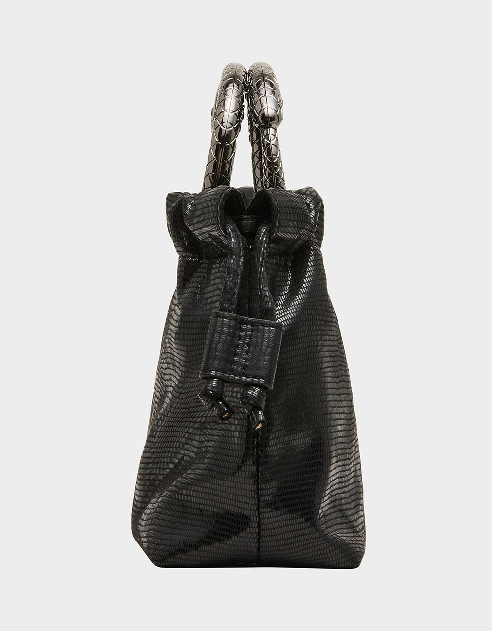 SNAKE RING HANDLE POUCH BLACK - Image 3