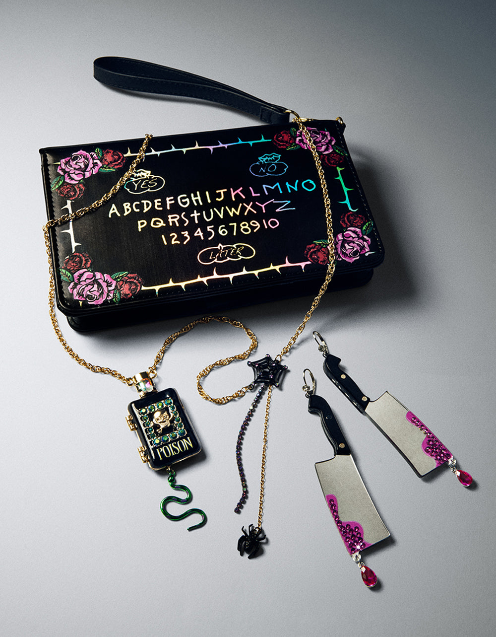 POISON LONG PENDANT NECKLACE BLACK - Image 8
